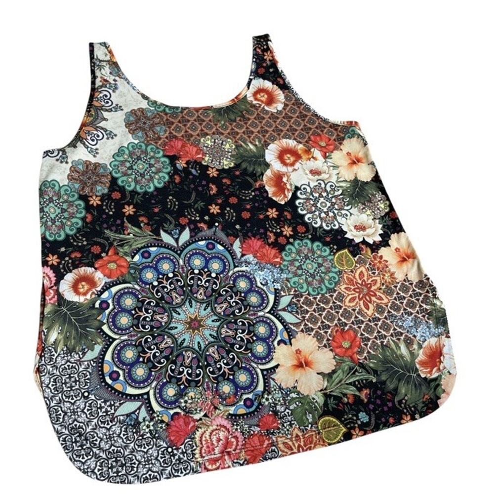 adidas Originals Trefoil Jardim Agharta Tropical Print Tank & Shorts Set Women L - Picture 6 of 10